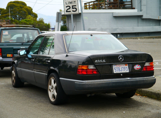 Mercedes 124 1987 - 93 Sedan Trunk USA Lisence Plate Panel, Black, C124, Blend